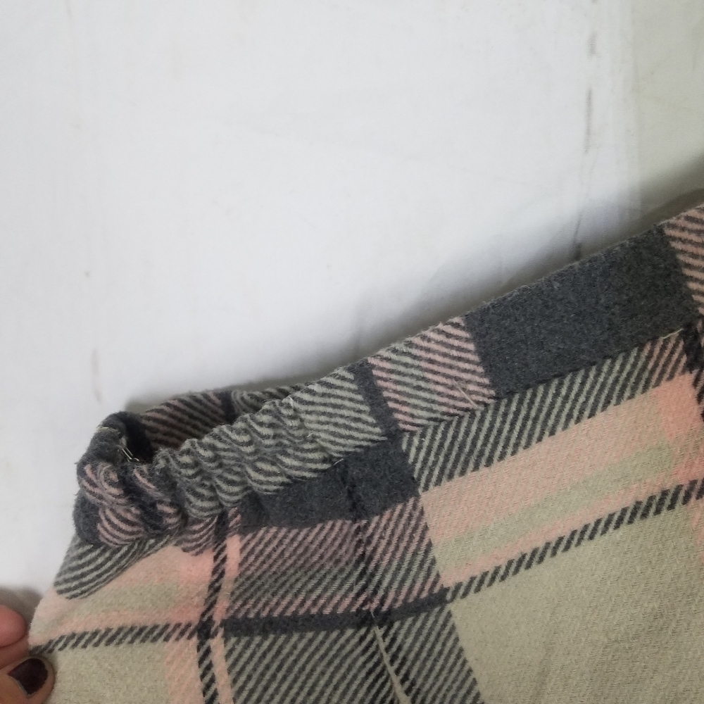 For cynthia plaid Fringe faux wrap skirt - Picture 7 of 10